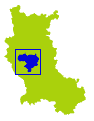 carte représentant la situation du canton de Boën dans la Loire