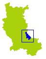 carte représentant la situation du canton de Chazelles-sur-Lyon dans la Loire