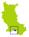 carte représentant la situation du canton de Firminy dans la Loire