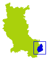 Carte situant le canton de Pélussin dans la Loire