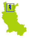 carte représentant la situation du canton de Roanne Nord dans la Loire