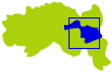 Carte situant le canton de Saint-Etienne Nord Est 1 dans la Loire