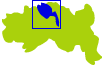 Carte situant le canton de Saint-Etienne Nord Ouest 1 dans la Loire