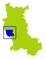 carte représentant la situation du canton de Saint-Georges-sous-Couzan dans la Loire