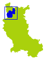Carte situant le canton de Saint-Haon-le-Châtel dans la Loire