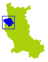 Carte situant le canton de Saint-Just-en-Chevalet dans la Loire