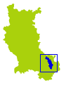 carte représentant la situation du canton de la Grand-Croix dans la Loire