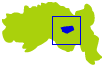 Carte situant le canton de Saint-Etienne Sud Est 3 dans la Loire