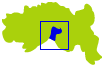 Carte situant le canton de Saint-Etienne Sud Ouest 1 dans la Loire