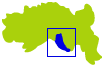 Carte situant le canton de Saint-Etienne Sud Ouest 2 dans la Loire