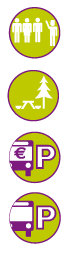 Pictos de la légende pour les Espaces naturels de la Loire