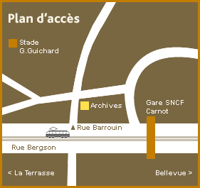 Plan d'accès aux Archives Départementales