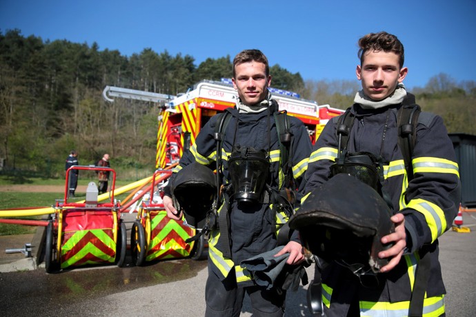 Formation. Théo, 17 ans et Lucas, 16 ans, terminent leur formation JSP et s’apprêtent à passer le brevet national de jeune sapeur-pompier.