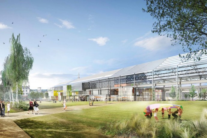Exemplaire en matière d'aménagement urbain durable, le projet Novaciéries dispose du label national ÉcoQuartier.   © Duval Développement / Atelier Rivat / SUD Architectes