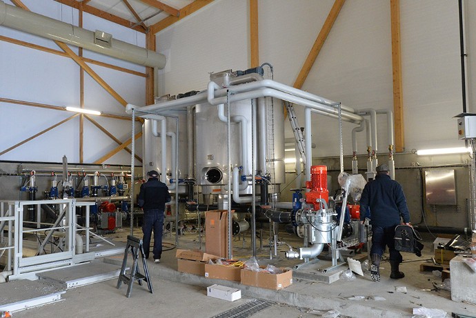 Le site de Méthamoly à Saint-Denis-sur-Coise, quelques jours avant sa mise en service en février 2019.