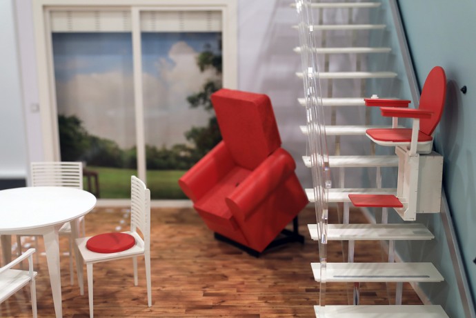 Maquette de la mise en accessibilité d'un escalier