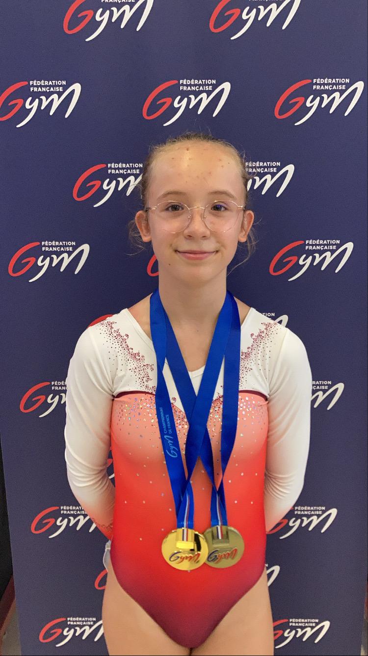 Aély Sailly, championne de France de trampoline