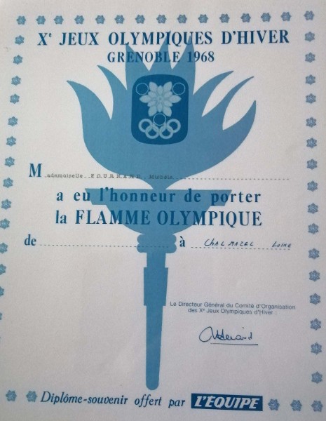 Le diplôme reçu par Michelle Colly en 1967.