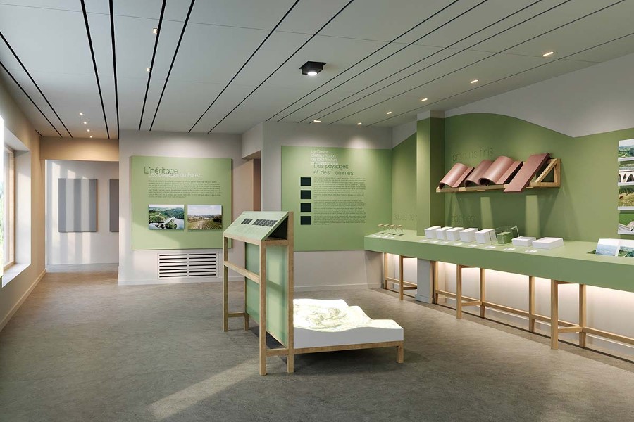 Au premier étage, le Centre d’interprétation de l’architecture et du patrimoine – Le Point de vue - est une création du Pays d’art et d’histoire du Forez. À voir : une exposition interactive sur la diversité des paysages foréziens.
